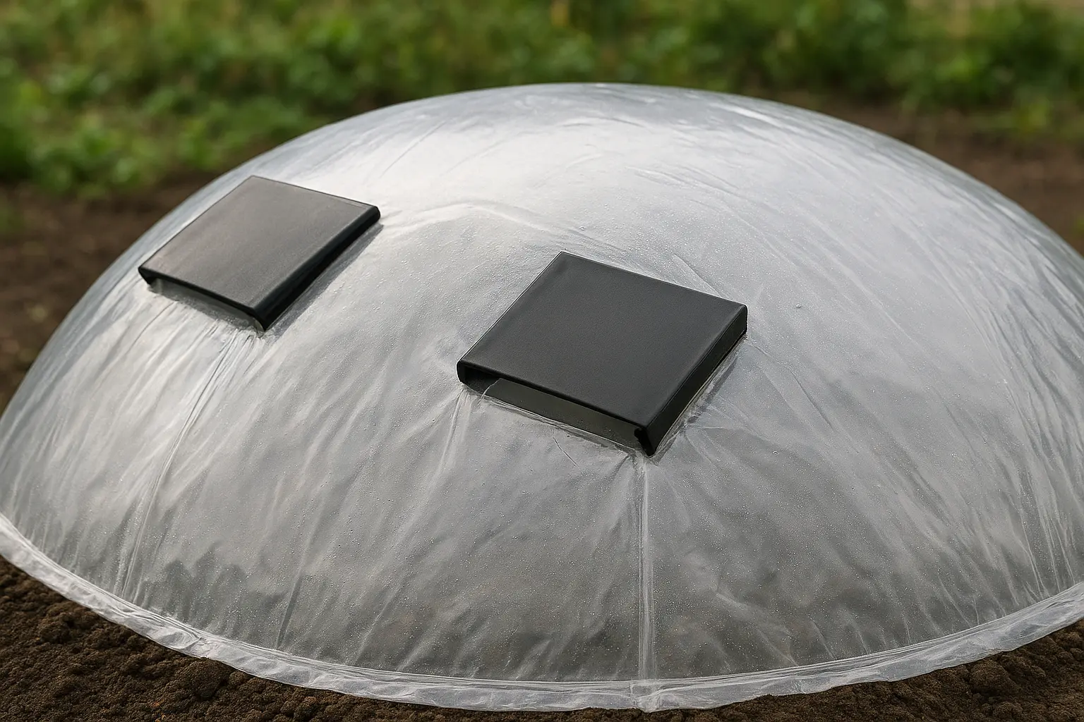 Как правильно сделать вентиляционные люки в термоусадочном куполе